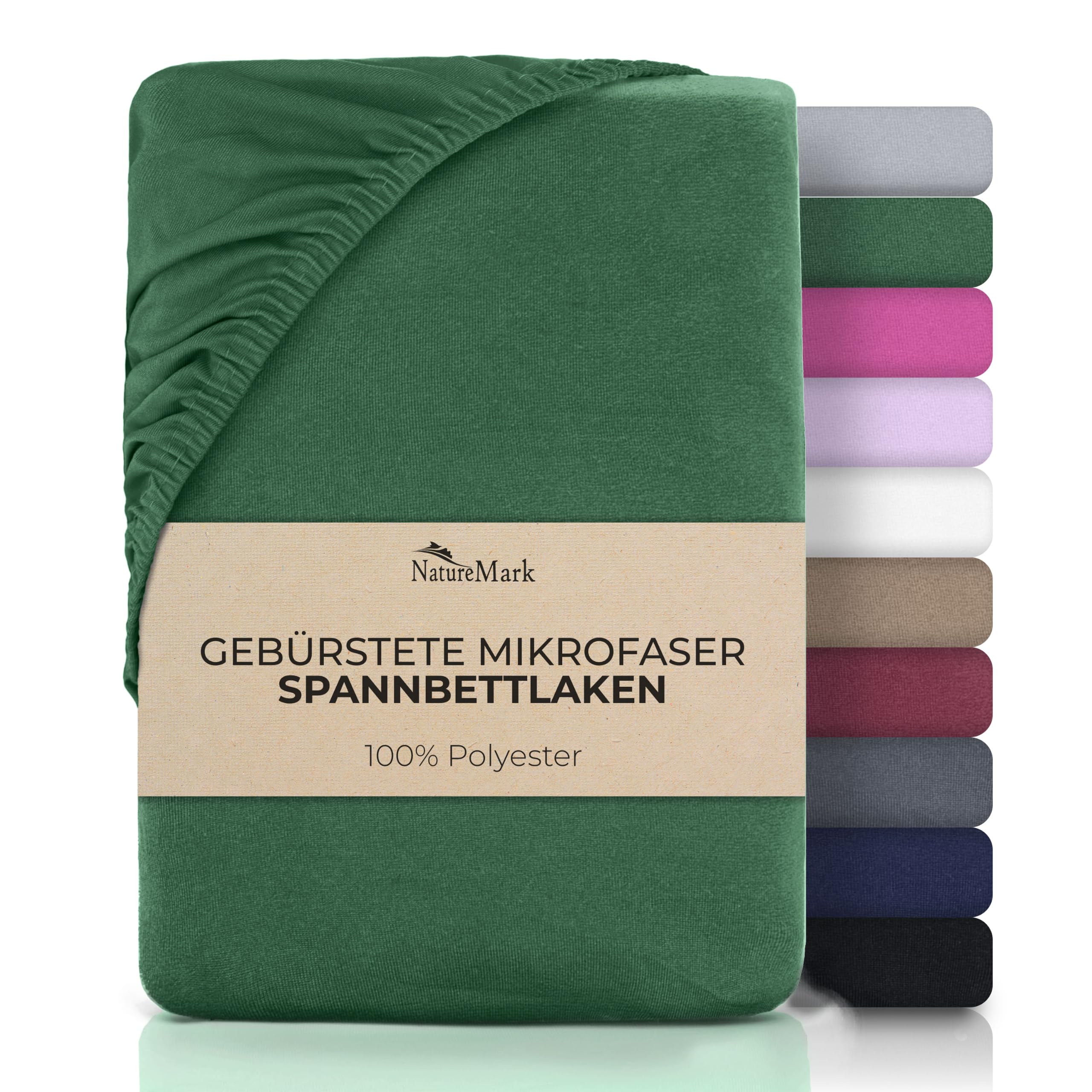 NatureMark Mikrofaser Spannbettlaken – weich, atmungsaktiv und pflegeleicht – hautfreundlich, schnelltrocknend und formstabil