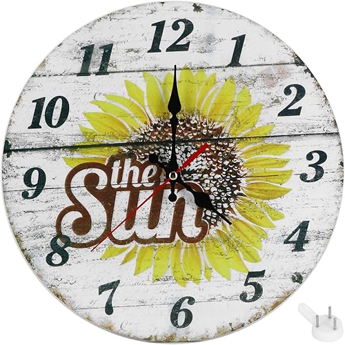 Miniatura 6 de MOTUZP 11.8 Inch Wall Clock, European Style Retro Clock, Decorative Round Design Wall Clock for Living Room Bedroom Home Office and Kitchen Decor,