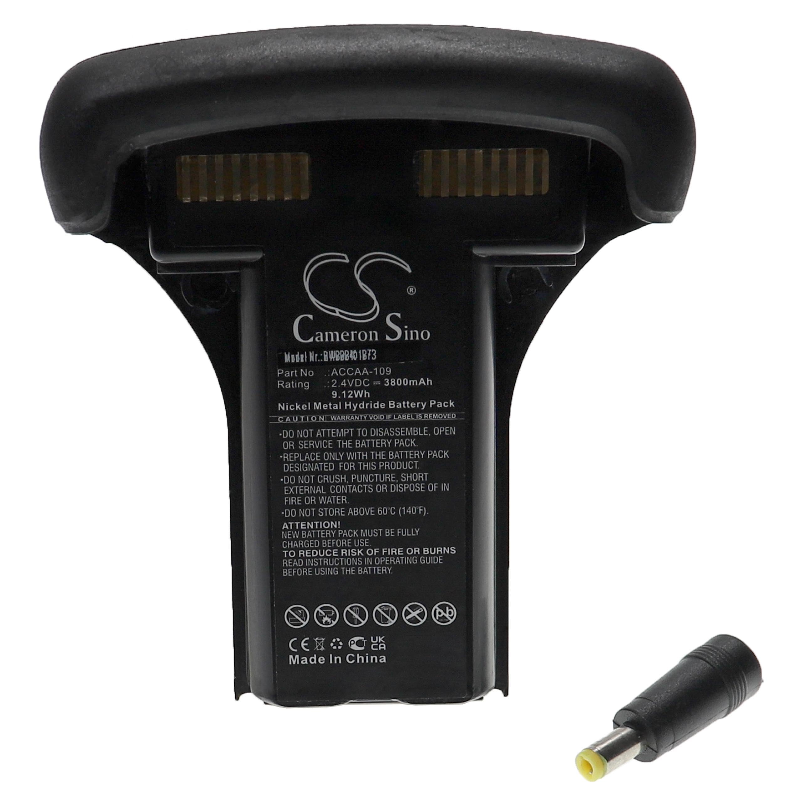 vhbw batteria compatibile con Trimble Recon 400X, 200X, 400, 200 dispositivo di misurazione (3800mAh, 2,4V, NiMH)