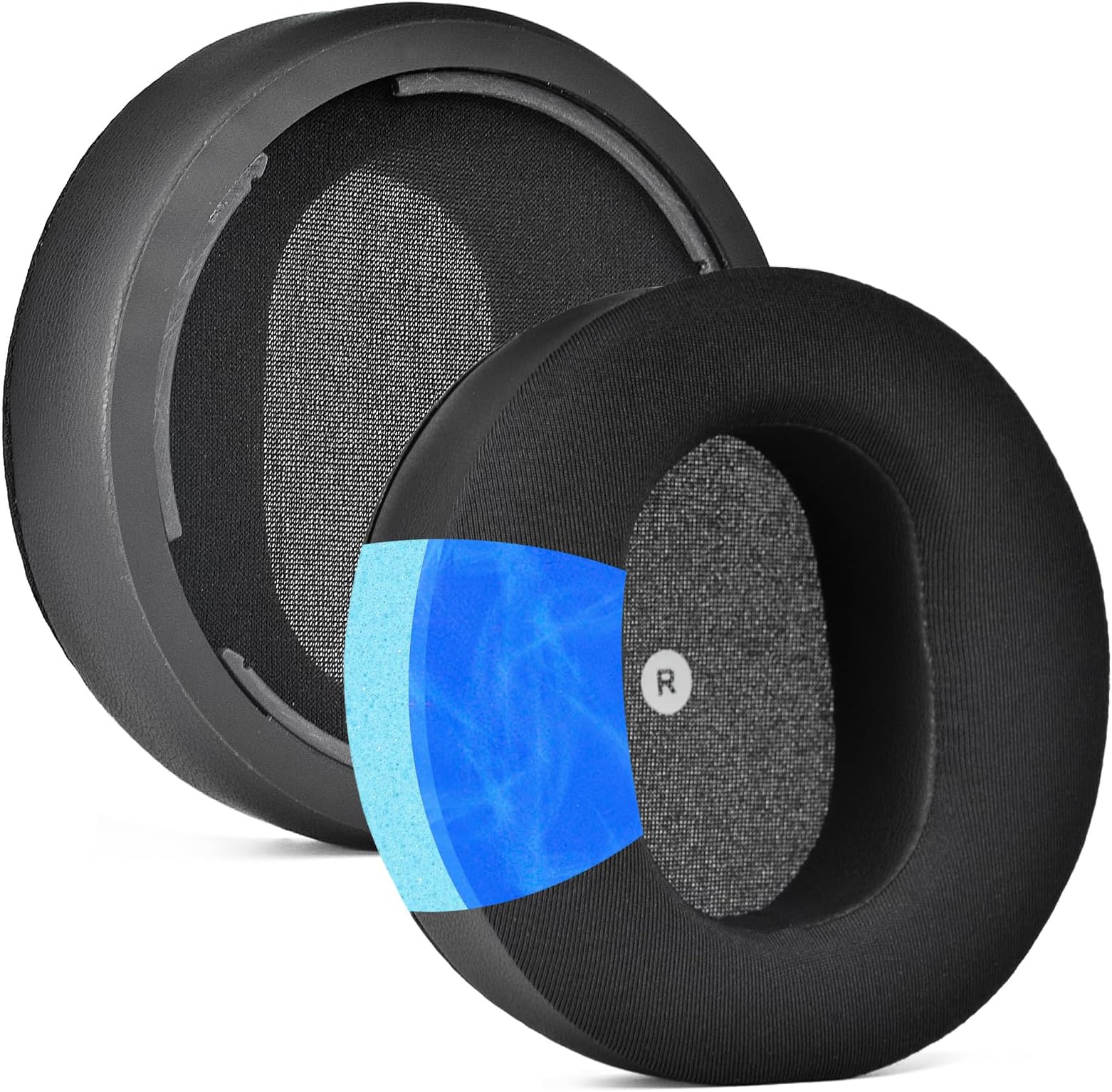 Maxwell Cushions - Cooling Gel Replacement Earpads Ear Cushion Compatible with Audeze Maxwell Headphones, Added Thickness, Noise Isolation Foam for Epic Gaming Sessions (Silky Fabric)