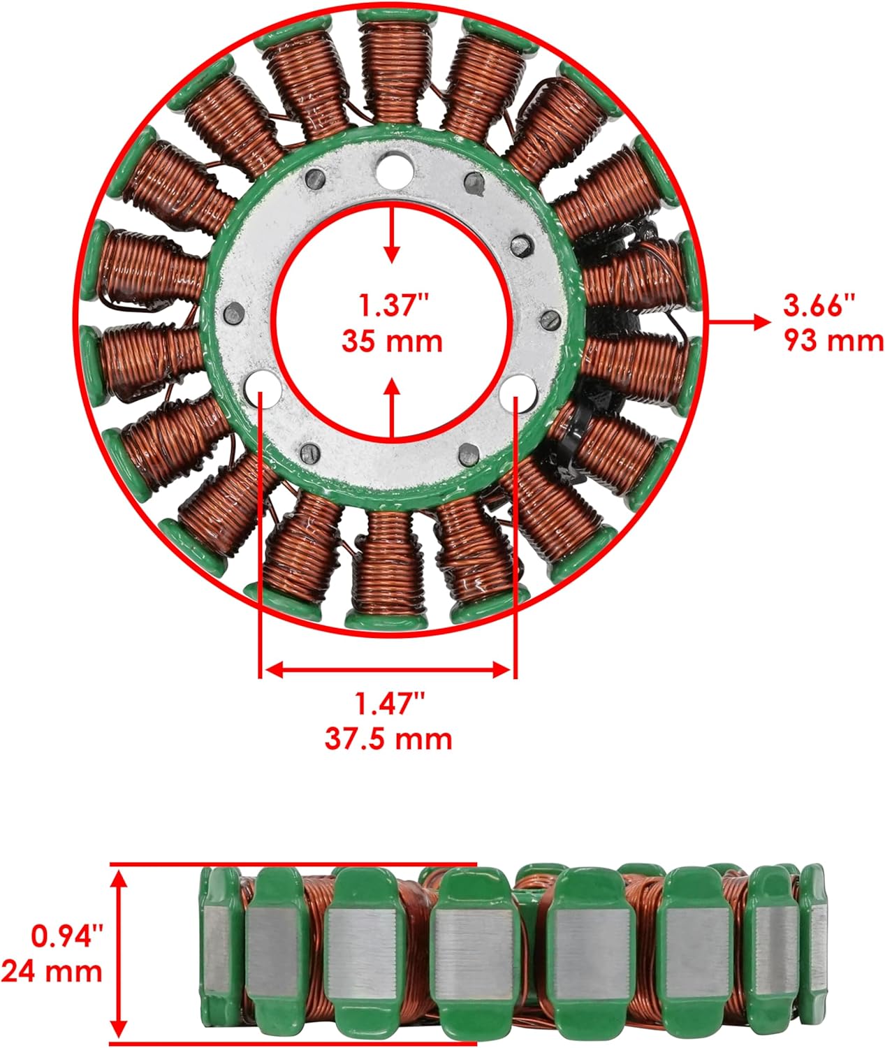 Caltric Stator and Gasket Compatible With Yamaha TTR250 1999 2000 2001 2002 2003 2004 2005 2006