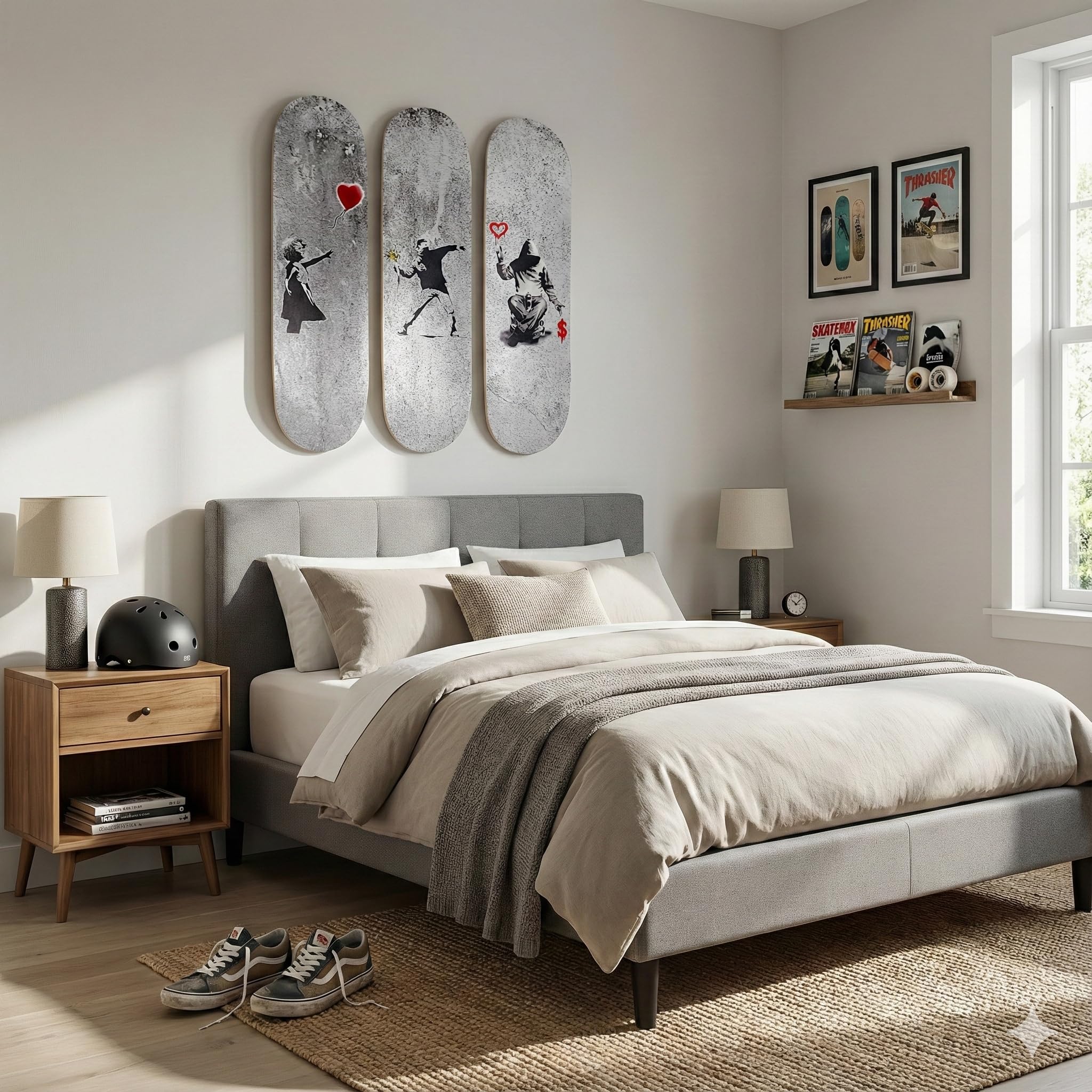 Amazon.co.jp: (バンクシー) Banksy スケートボードキャンバスウォール