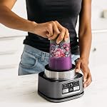 Ninja SS100C, créateur de bols de smoothie Foodi et extracteur de nutriments avec Auto-iQ, 1100W, argent (version canadienne), petit