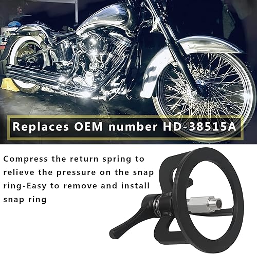 Miniatura 2 de Worldmotop - Compresor de resorte de embrague compatible con Harley 1340cc Touring Softtail Sportster Dyna XL XLH 883 1200 48 (negro)