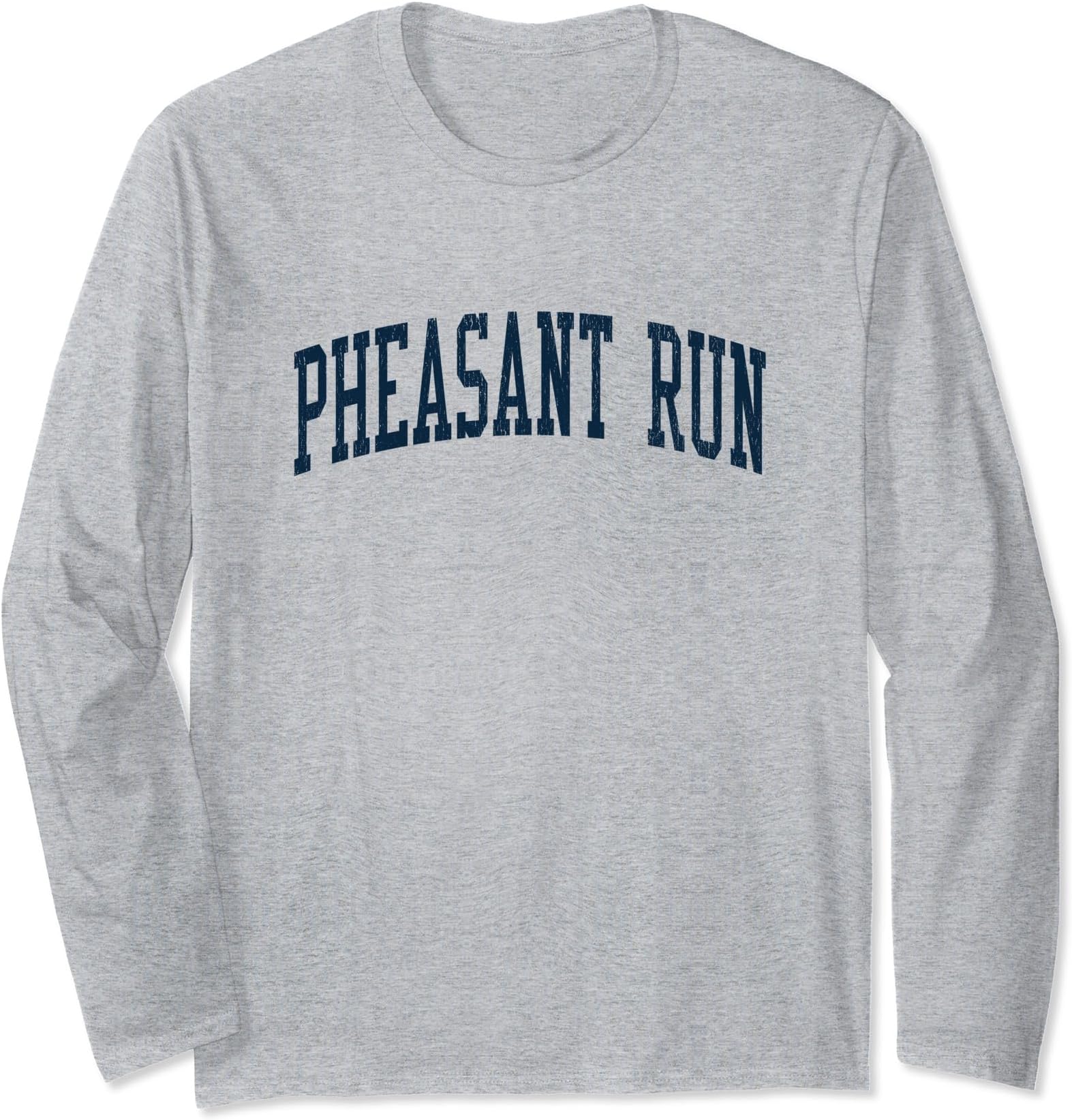 Pheasant Run OH Vintage Athletic Sports JSN2 Navy Print Long Sleeve T-Shirt