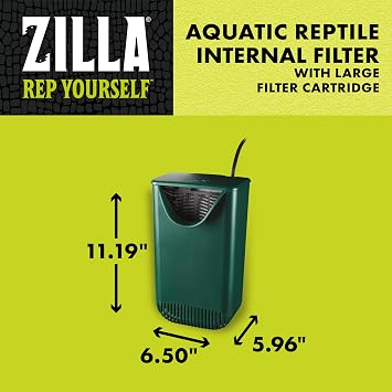 Zilla Aquatic Reptile Internal Filter for Turtles and Amphibians, Medium