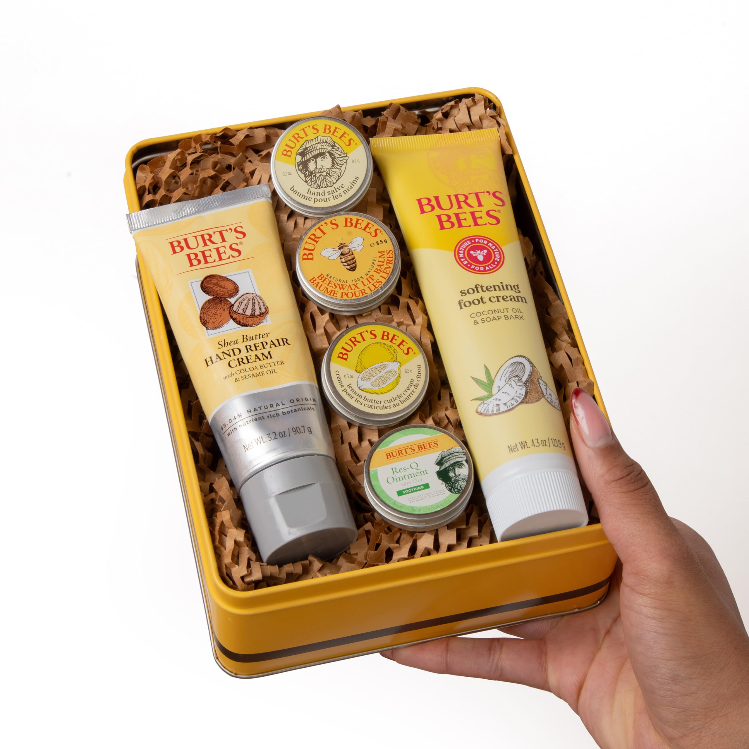 Burt's Bees Timeless Minis Kit, With Coconut Foot Cream, Milk and Honey Body Lotion, Deep Cleansing Cream, Res-Q Ointment, Hand Salve and Beeswax Lip Balm, Natural Origin Skin Care, 1 Kit: Classics Set 6 Piece Set