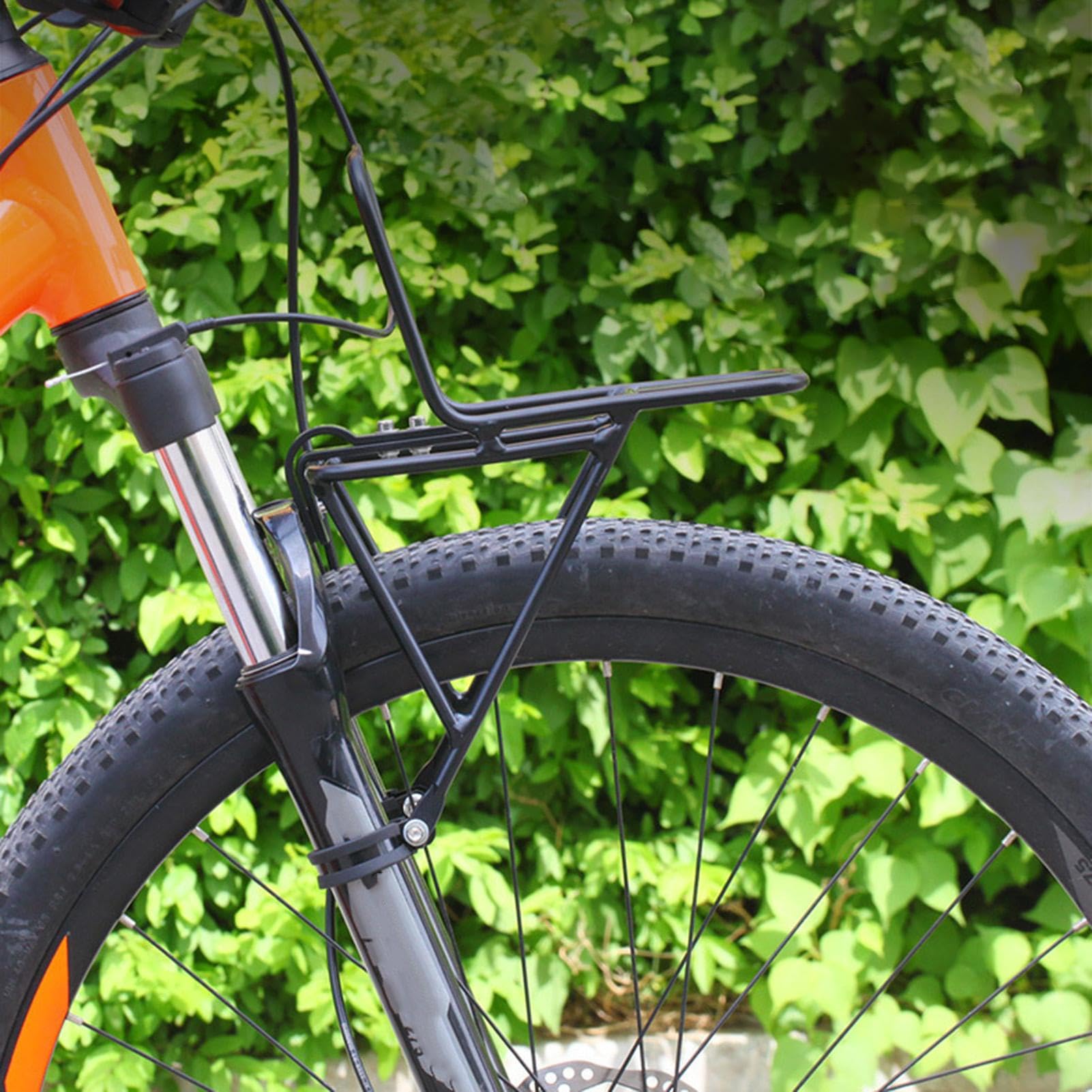 Oshhni Portapacchi Anteriore per Bici, Borsa Laterale da carico, Borsa per Adulti in Acciaio, ripiano per Bagagli, Portapacchi per Bicicletta, per