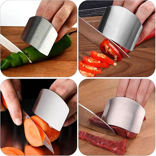 Miniatura 3 de Protector de dedos para cortar alimentos protector de dedos de acero inoxidable para cortar verduras protector de dedos para cortar verduras