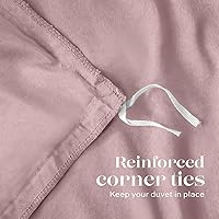 Vista 7 de White Classic Funda de edredón rosa tamaño queen, funda de edredón de microfibra con cremallera, juego de 1 funda de edredón con 2 fundas