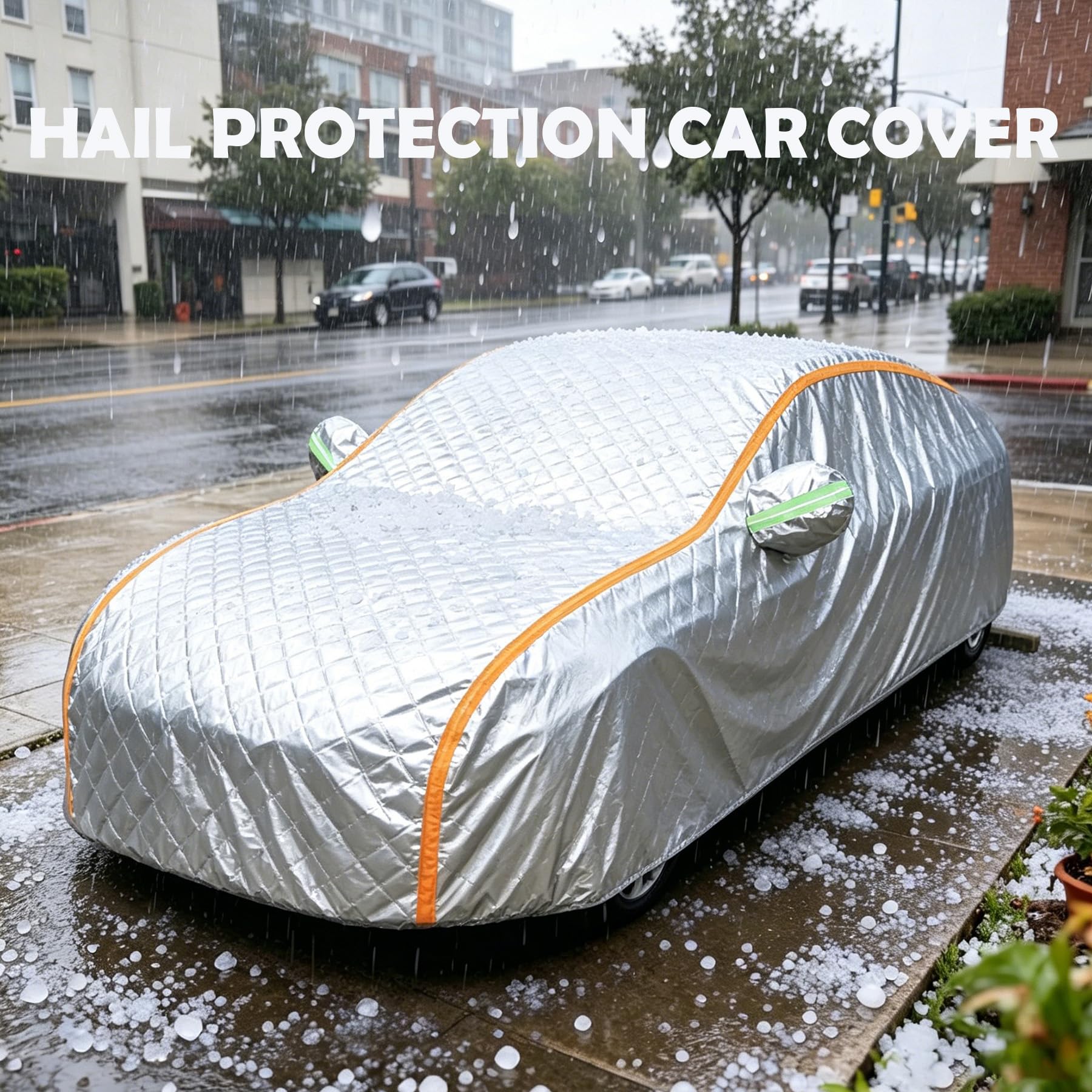 Funda Acolchada para Coche a Prueba de Granizo para Suzuki S-Cross,Funda de Coche Mejorada a Prueba de Granizo Gruesa Impermeable contra Nieve y Rayos UV,para Exterior,Todas Las Estaciones