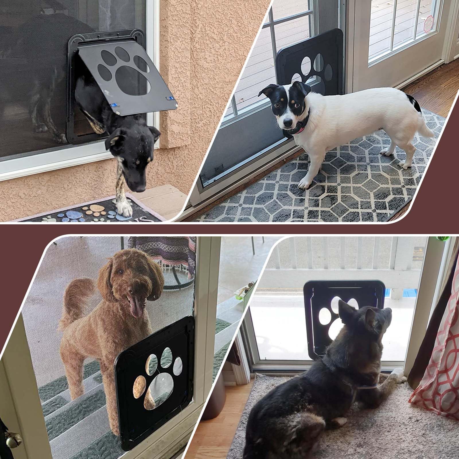 Namsan - Lembo per zanzariera per animali domestici con lembo magnetico per cani per porta zanzariera, porta per animali domestici con chiusura a chiave per cani