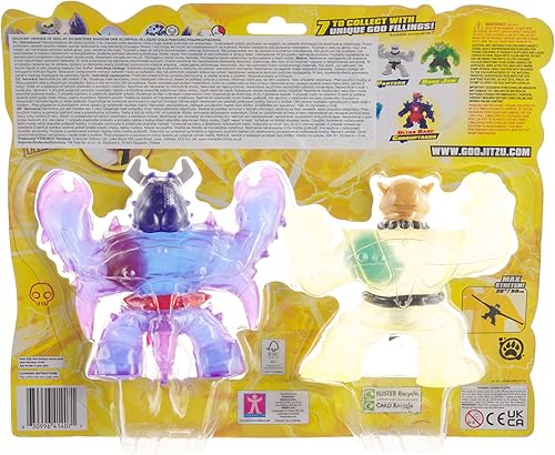 Miniatura 6 de Heroes of Goo Jit Zu Goo Shifters Pantaro vs Shadow Orb Scorpius -Figuras de acción del paquete de adversarios, elásticas y esponjosas rellenas