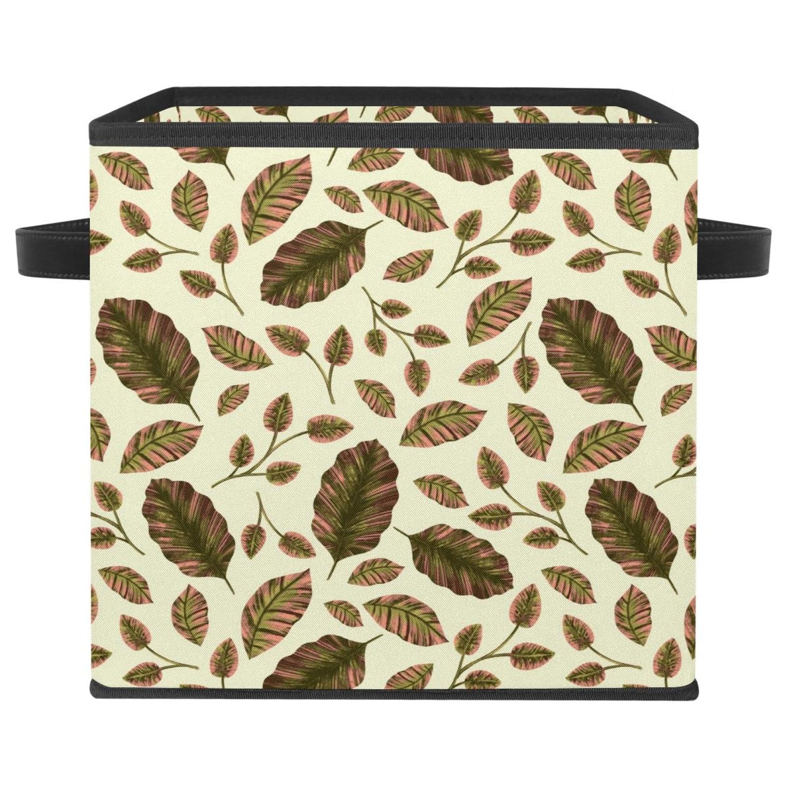 Boîte de rangement pliable en tissu à motif floral pour ranger vos placards