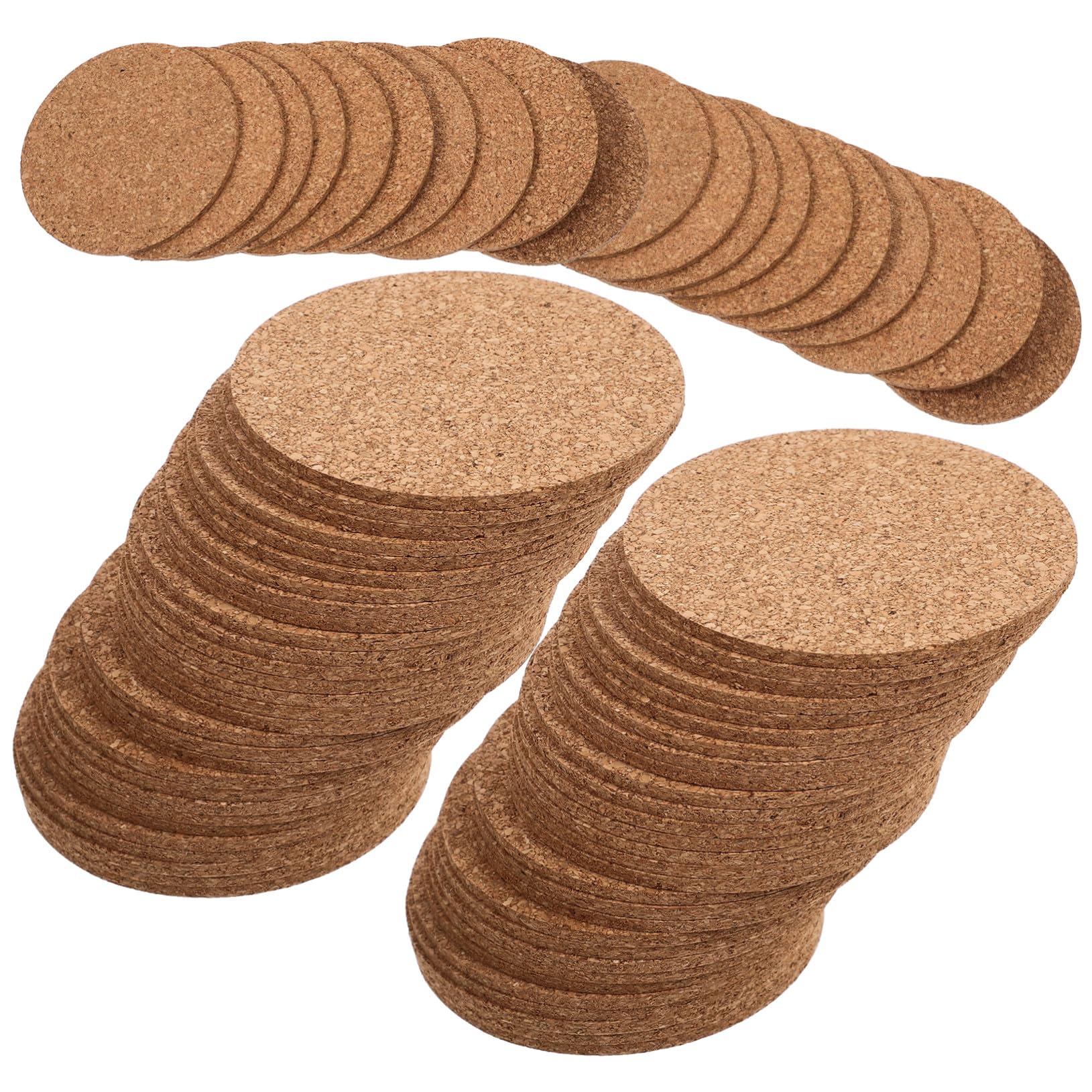 Mikikit 100pièces Dessous de Liege sous-Verres Decoratifs pour Boissons Resistant Chaleur Convient Tasses Cafe et Verres
