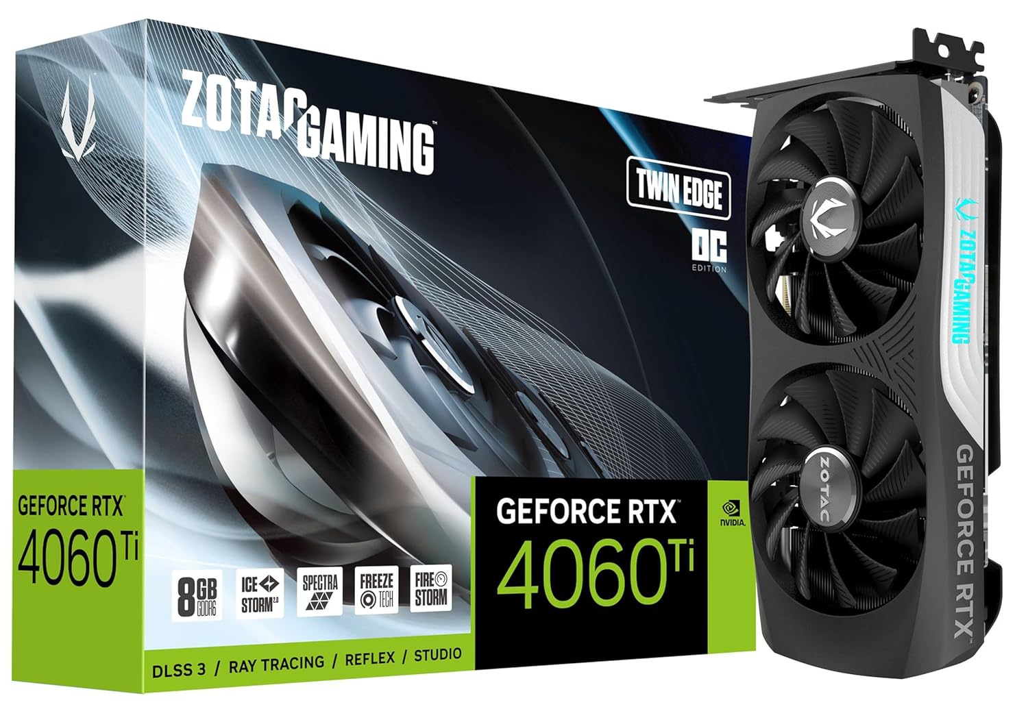 ZOTAC GAMING GEFORCE RTX 4060 Ti TWIN Edge OC 8GB GDDR6, 128bit, PCI Express 4.0 x8 & 5 Years Warranty (3 Years Warranty + 2 Years Extended Warranty) ZOTAC GAMING GEFORCE RTX 4060 Ti TWIN Edge OC 8GB GDDR6, 128bit, PCI Express 4.0 x8 & 5 Years Warranty (3 Years Warranty + 2 Years Extended Warranty)