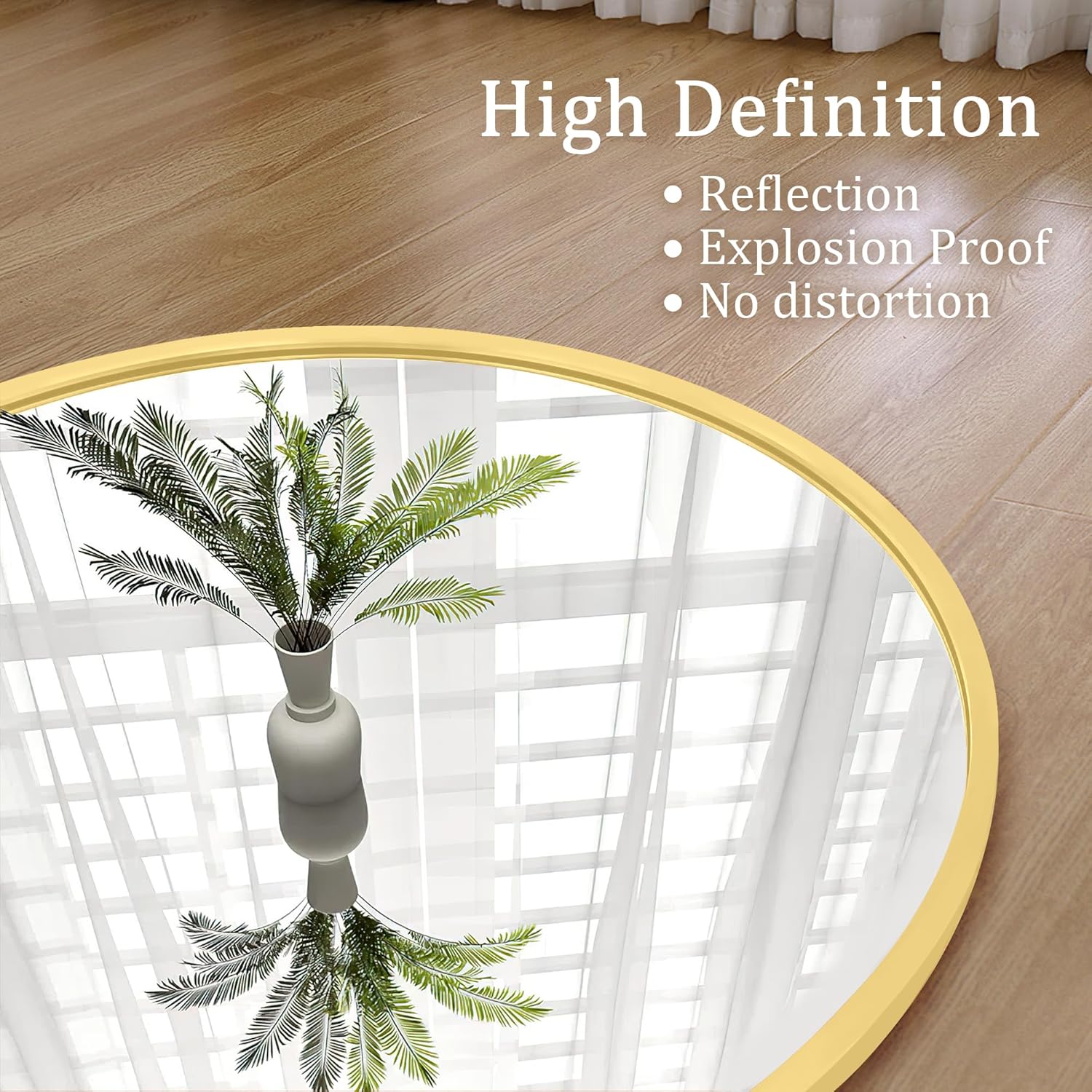 71"x32" Large Size Arched Full Length Mirror, Aluminum Alloy Frame Body Floor Mirror for Bedroom Living Room Dressing Room, Gold