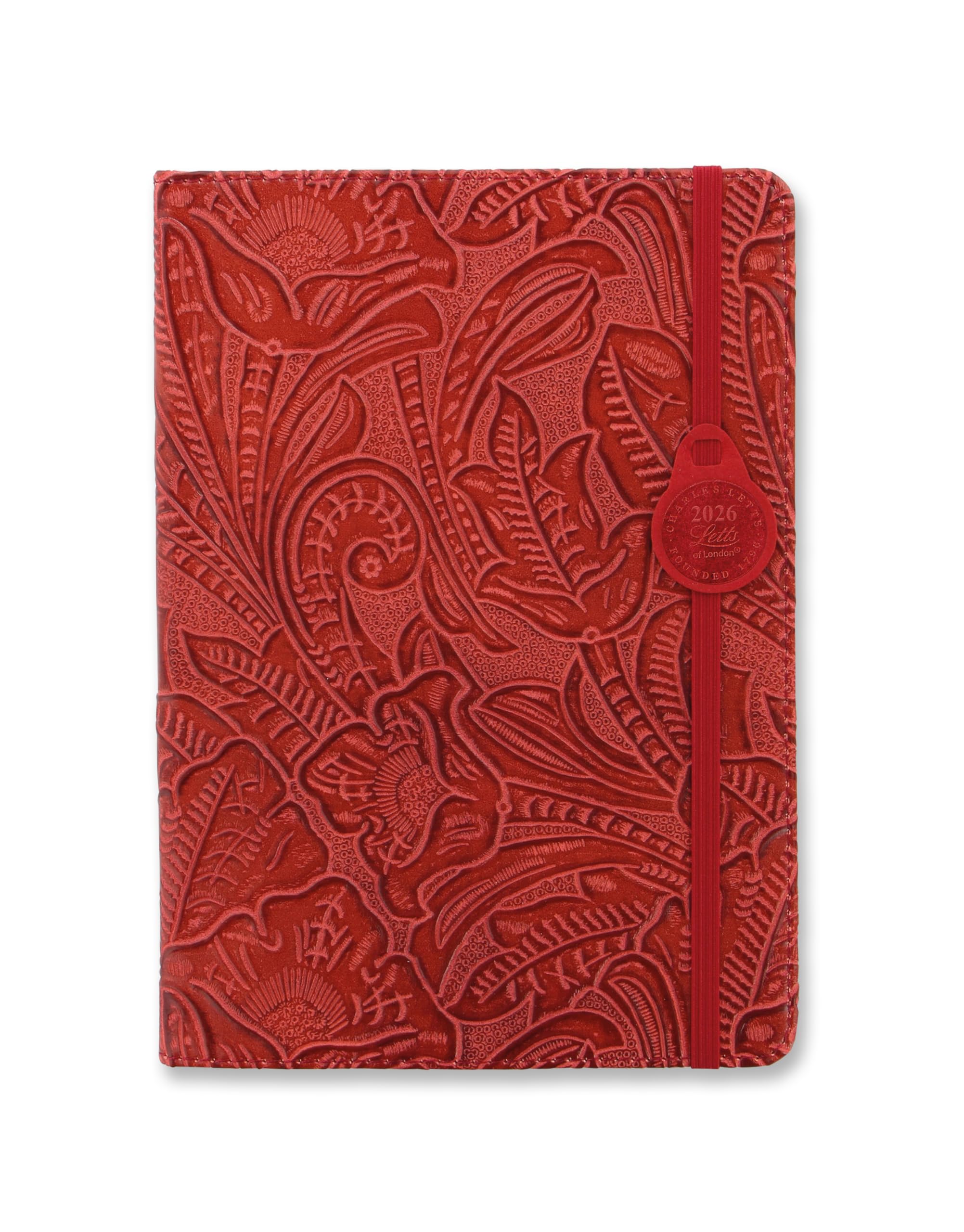 Letts of London Baroque A5 week to view 2026 diary - Red 26-080393