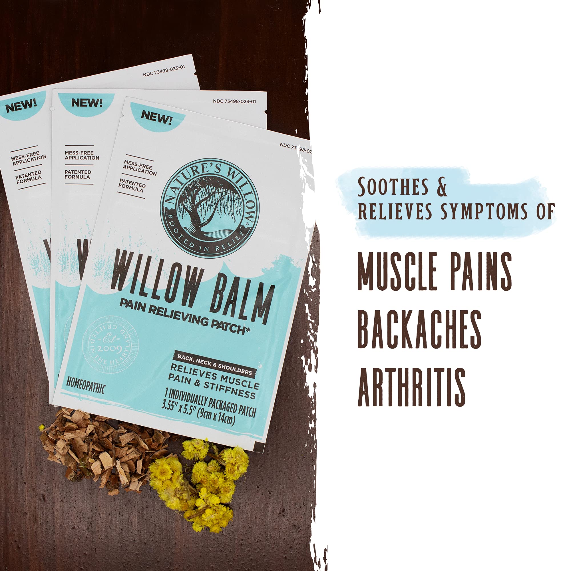 Buy Nature's Willow Natural Pain Relieving Patch for Muscle Pain