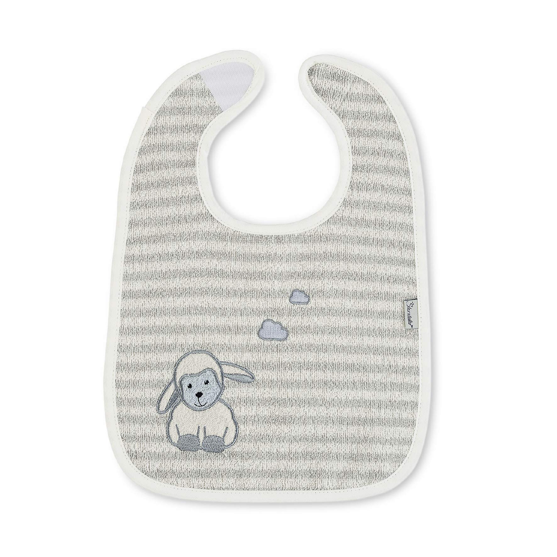 Sterntaler Klettlätzchen Schaf Stanley, Größe: 26 x 38 cm, Grau