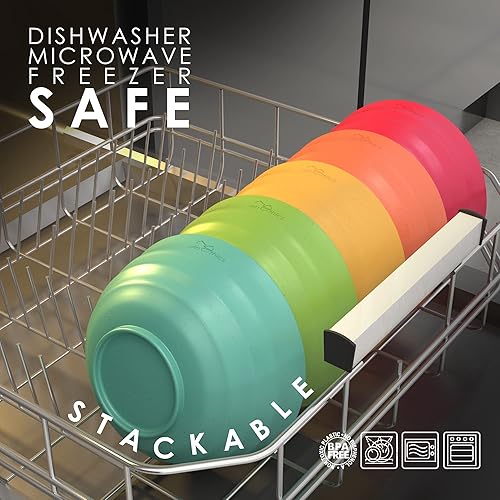 Miniatura 4 de Juego de cuencos grandes de 60 onzas, cuencos irrompibles aptos para microondas con 6 cuencos grandes para ensalada, servir y cereales, material de