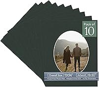 Vista 140 de CountryArtHouse Marco ovalado de 11 x 14 pulgadas, sin ácido, con núcleo blanco, corte biselado para fotos de 8 x 10 pulgadas, se adapta a marcos