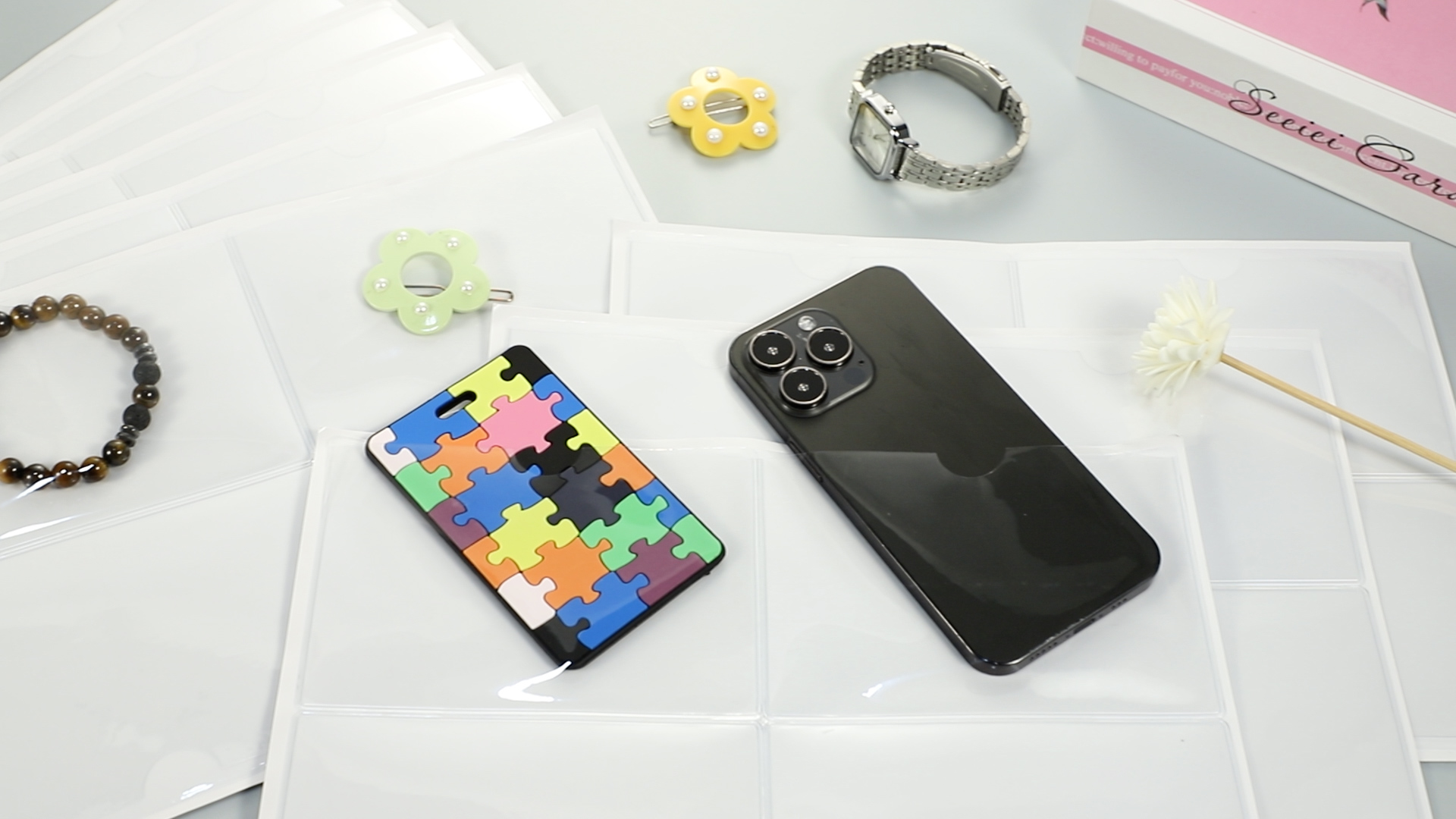 TYFYH Etikettenhalter 50 Stück - Selbstklebende Visitenkartentaschen 13,5x8,5 Cm, Transparent & Wasserdicht