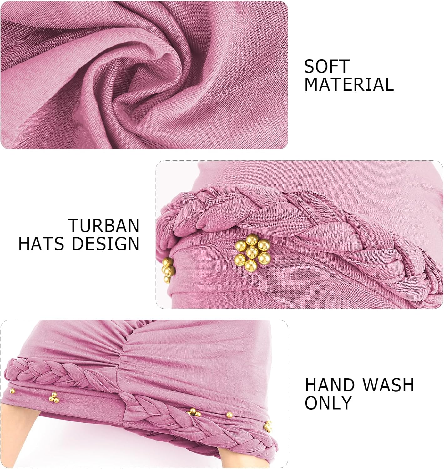 African Women Turban Caps Pre-Tied Twisted Turbans Head Scarf for Women Hair Wraps Cover Beanie Cancer Chemo Headwear - Image 6