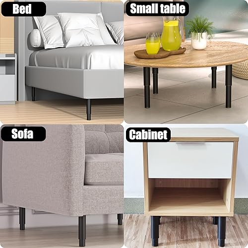 Miniatura 3 de Wlrcwdttc - Patas de muebles ajustables de metal de 512 a 945 pulgadas patas de sofá patas de gabinete altura ajustable patas de soporte de repuesto