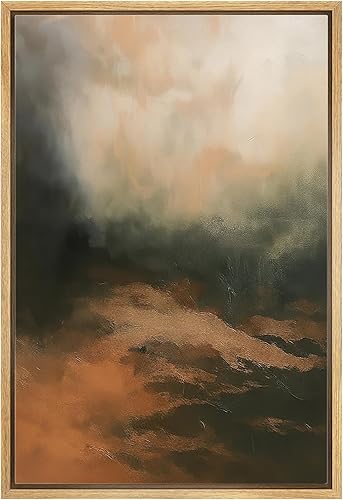 Miniatura 34 de wall26 Lienzo Enmarcado Impreso Arte de Pared Boho Amanecer Naranja Sobre Montañas Rosas y Rojas Naturaleza Ilustraciones Abstractas Minimalismo