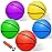 Iyoyo Mini Basketball Set - 5 Pack 6 Small Balls with Pump, Over The Door Mini Hoop Replacements, Toy for Toddlers, Kids, Teenagers, Pool, Indoors, Outdoors