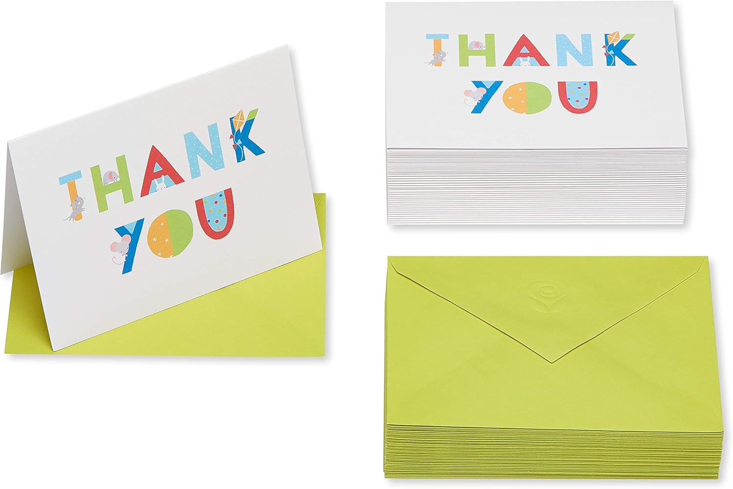 American Greetings Baby Shower Thank You Cards with Envelopes, Baby Icons (50-Count) : Everything Else