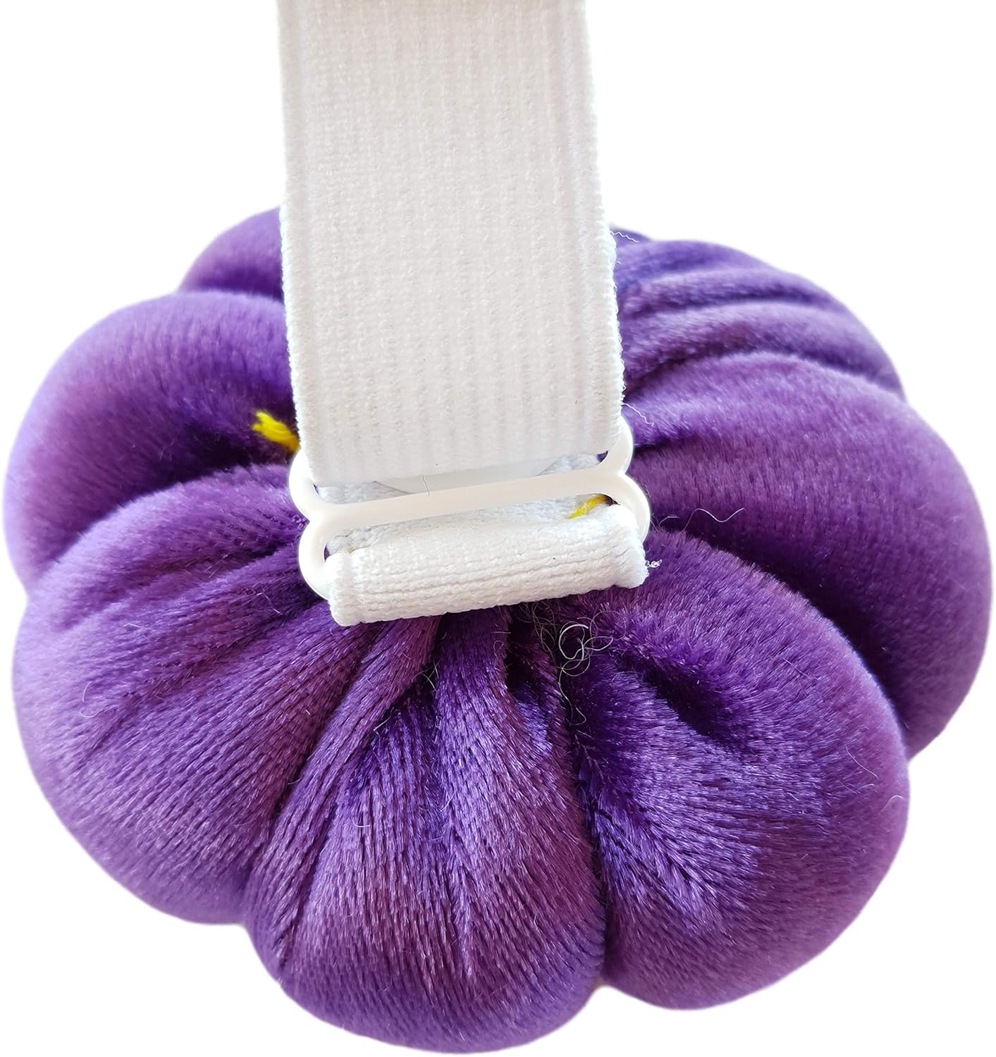 CUSHYSTORE Velvet Wrist Pin Needle Cushion Pincushion for Sewing with Adjustable Elastic Strap Fit all Wrist Sizes (Purple) image 5