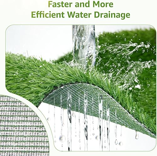 LOOBANI Large Dog Grass Pad with Tray - 35x23in Dog Litter Box with 2 Artificial Grass Patch + 2 Washable Pee Pads - Quickly Absorbency Indoor Outdoor Potty for Patio Balcony Apartment Use(45"×29" (3-Layer Potty System))