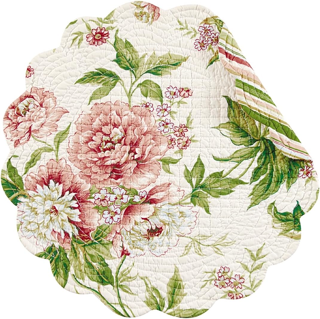 C&F Enterprises 17" Quilted Pink Brianna Placemat, Set of 4