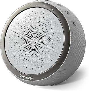 Dreamegg Vibe 1 White Noise Machine: 10W Powerful Speaker with 29 Soothing Sounds for Sleep, Snoring Block, Travel & Office Privacy