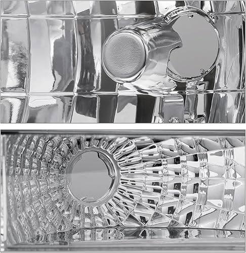 Miniatura 4 de M-AUTO Conjunto de faros delanteros y lámparas de esquina compatible con Ford Bronco F150 F250 F350 Pickup Truck 1992 1993 1994 1995 1996, faros