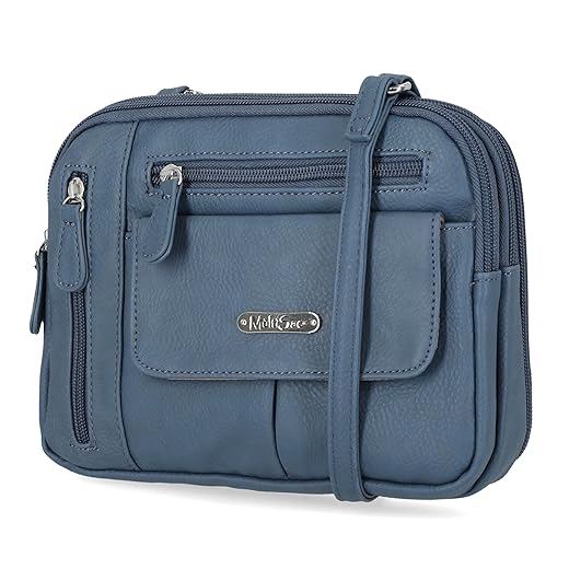 MultiSac Zippy Triple Compartment Crossbody Bag, Denim