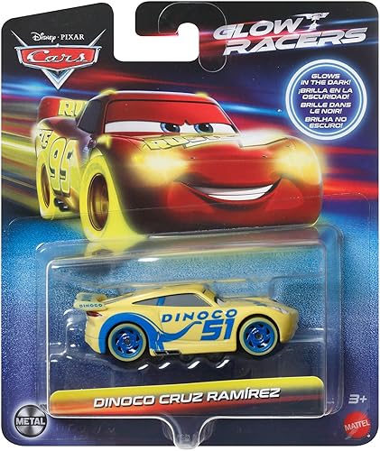 Miniatura 4 de Disney Pixar Cars Glow Racers - Dinoco Cruz Ramírez - Coches Metal