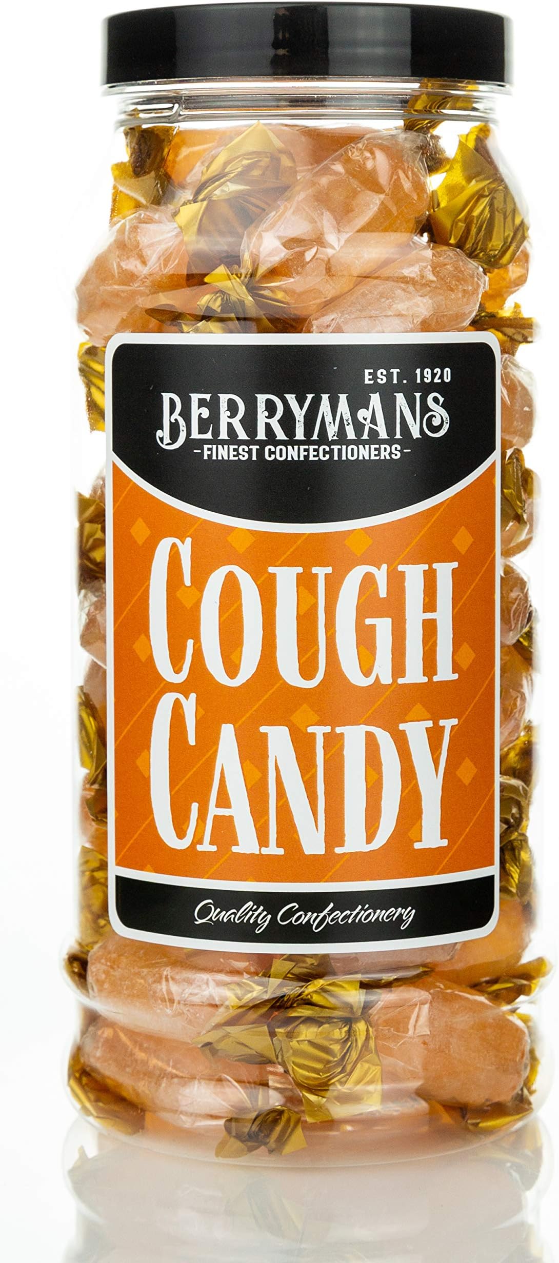 Original Cough Candy Retro Boiled Sweets Gift Jar By Berrymans Sweet Shop - Classic Sweets, Traditional Taste.