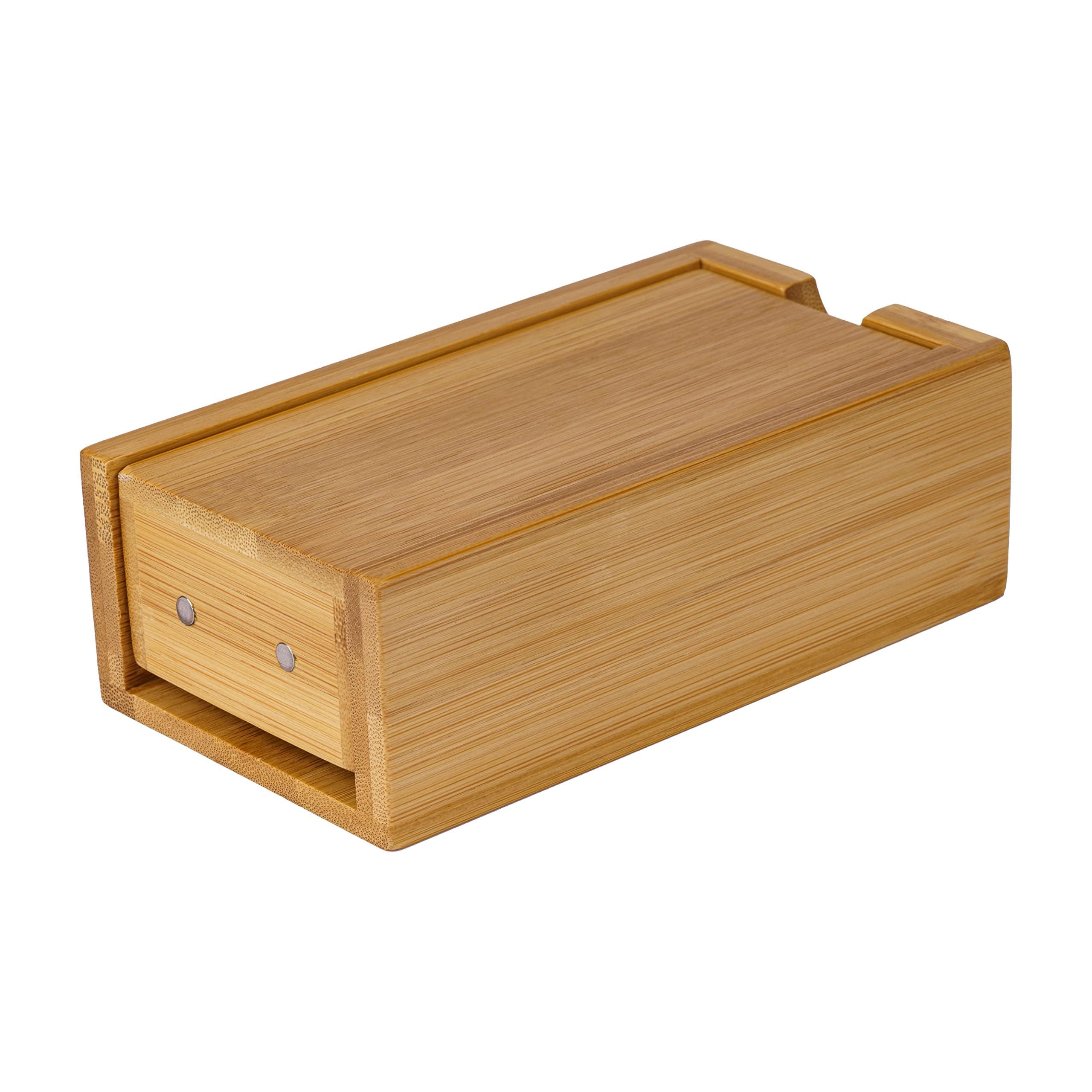 Cusdie Torre de Dados de bambú Plegable de Madera para Dungeons and Dragons, Juego de Mesa, D&D, RPG (sin Logotipo)