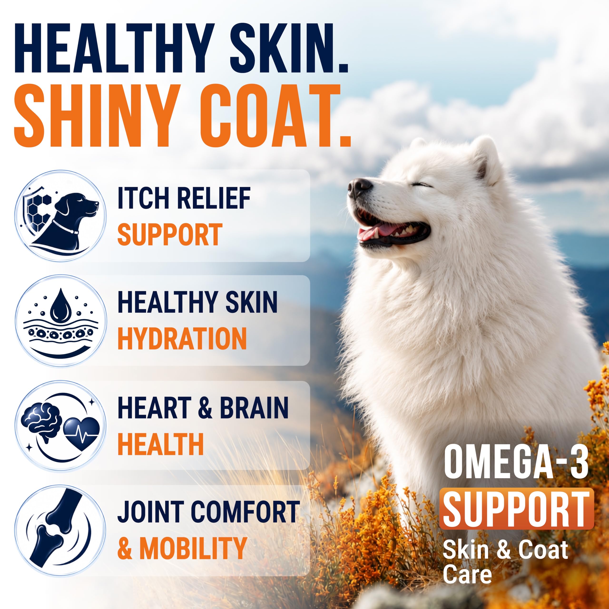 Omega 3 for Dogs - 250 Chews - Fish Oil for Dogs - Skin & Coat Supplement — Amazon image 3
