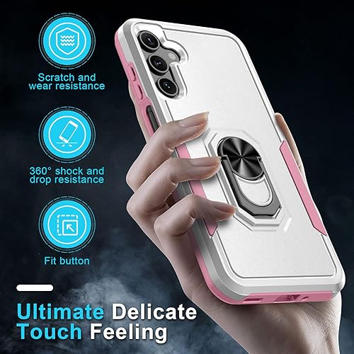 Miniatura 189 de Janmitta Funda compatible con Samsung Galaxy A14 5G con protector de pantalla + protector de lente de cámara, funda resistente de cuerpo completo