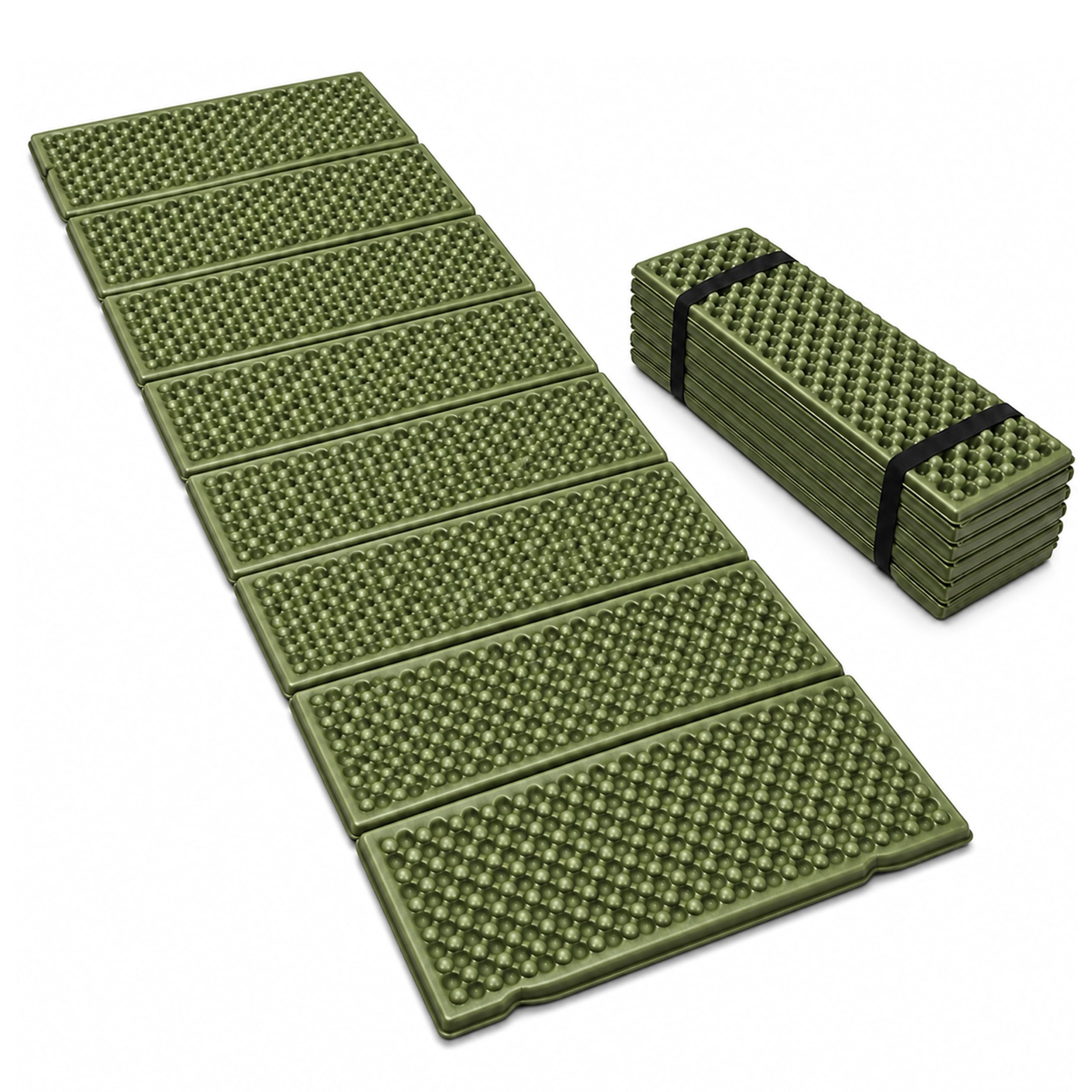 EYUVAA LABEL Camping Sleeping Mat, Foldable Waterproof Sleeping Pad, Lightweight Camping Mattress with Egg Crate Design for Hiking, Trekking, Backpacking, Tent Camping & Outdoor Travel (Pack of 1)-image-6