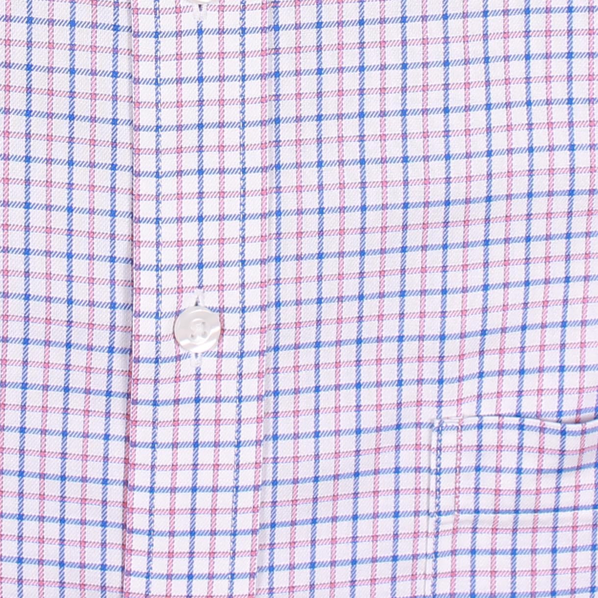 Gold Label Men’s Wrinkle-Free Fitted Dress Shirt, Long Sleeve Button-Down Shirt with Point Collar and Pocket