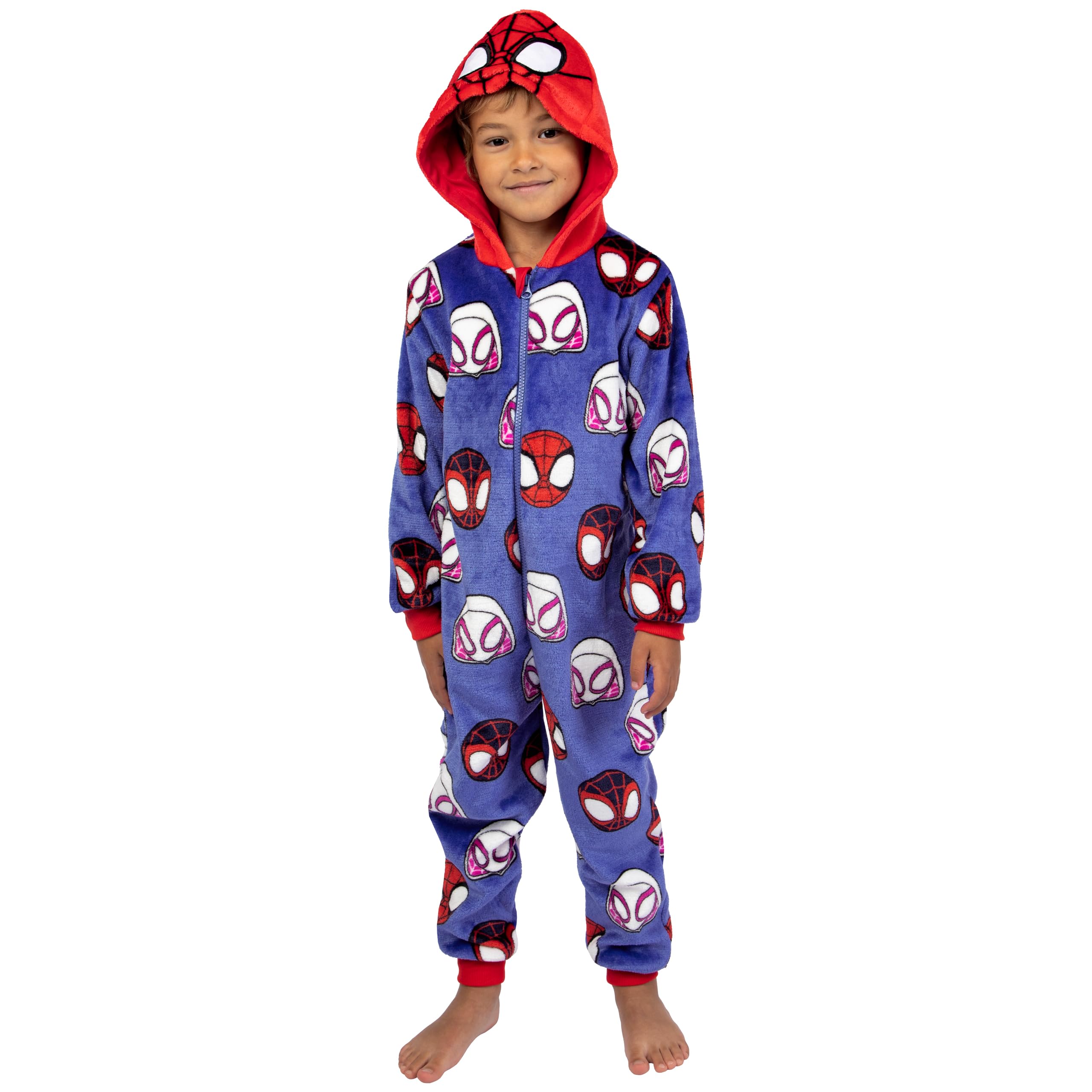 Marvel Pigiama Bambino | Spiderman Pigiama Intero Bambini | Pigiamone Pile Bambino | 2 E 8 Anni