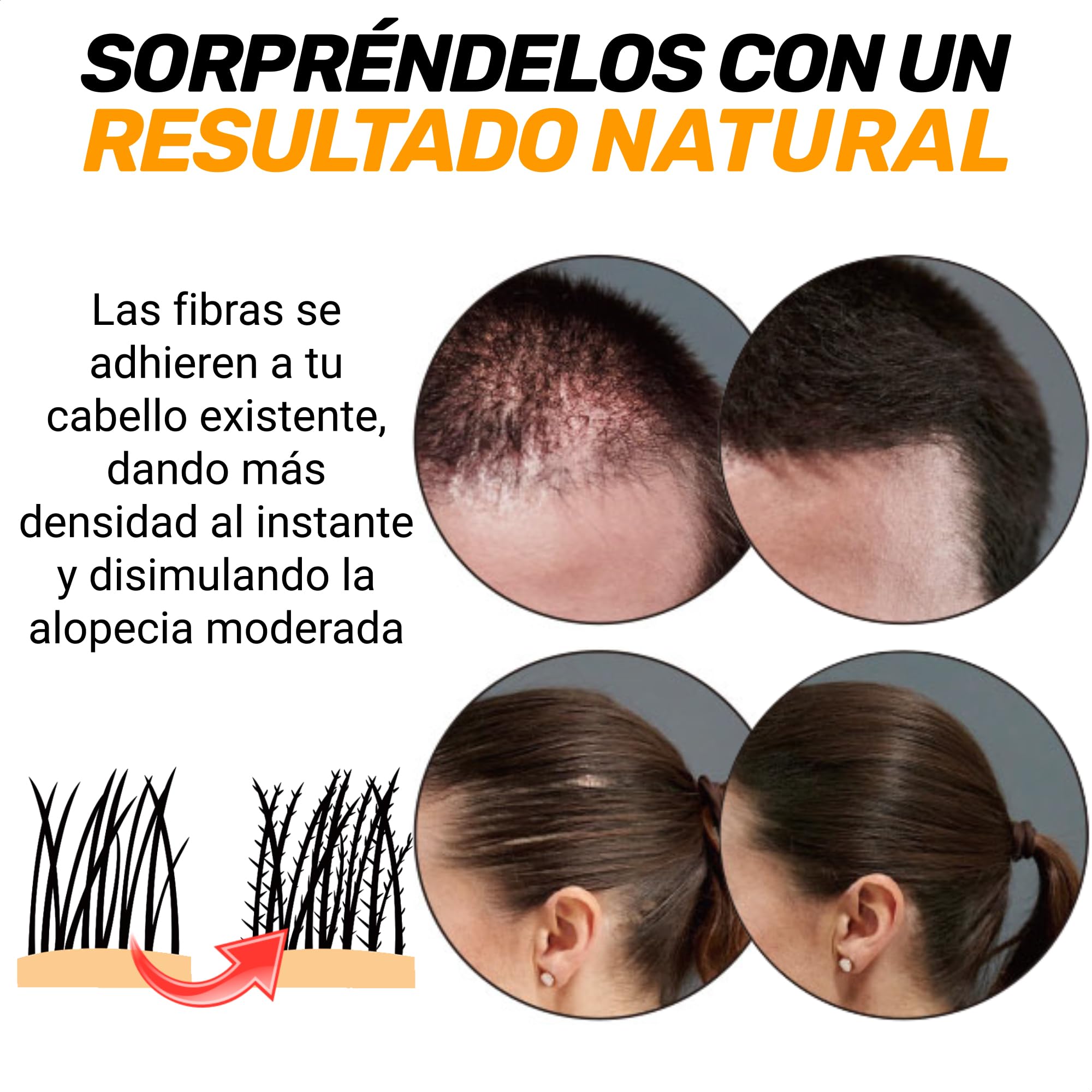 Maxter Fibre Capelli GRIGIO + Spray Applicatore + Borsa di Ricarica 100g - Polvere Volumizzante Capelli per Nascondere la Caduta dei Capelli e la Calvizie - Fibre Cotone per Capelli