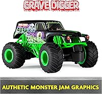 Vista 3 de Monster Jam - Camión monstruo de control remoto oficial Grave Digger, escala 1:24, 2,4 GHz, juguetes para niños y niñas a partir de 4 años