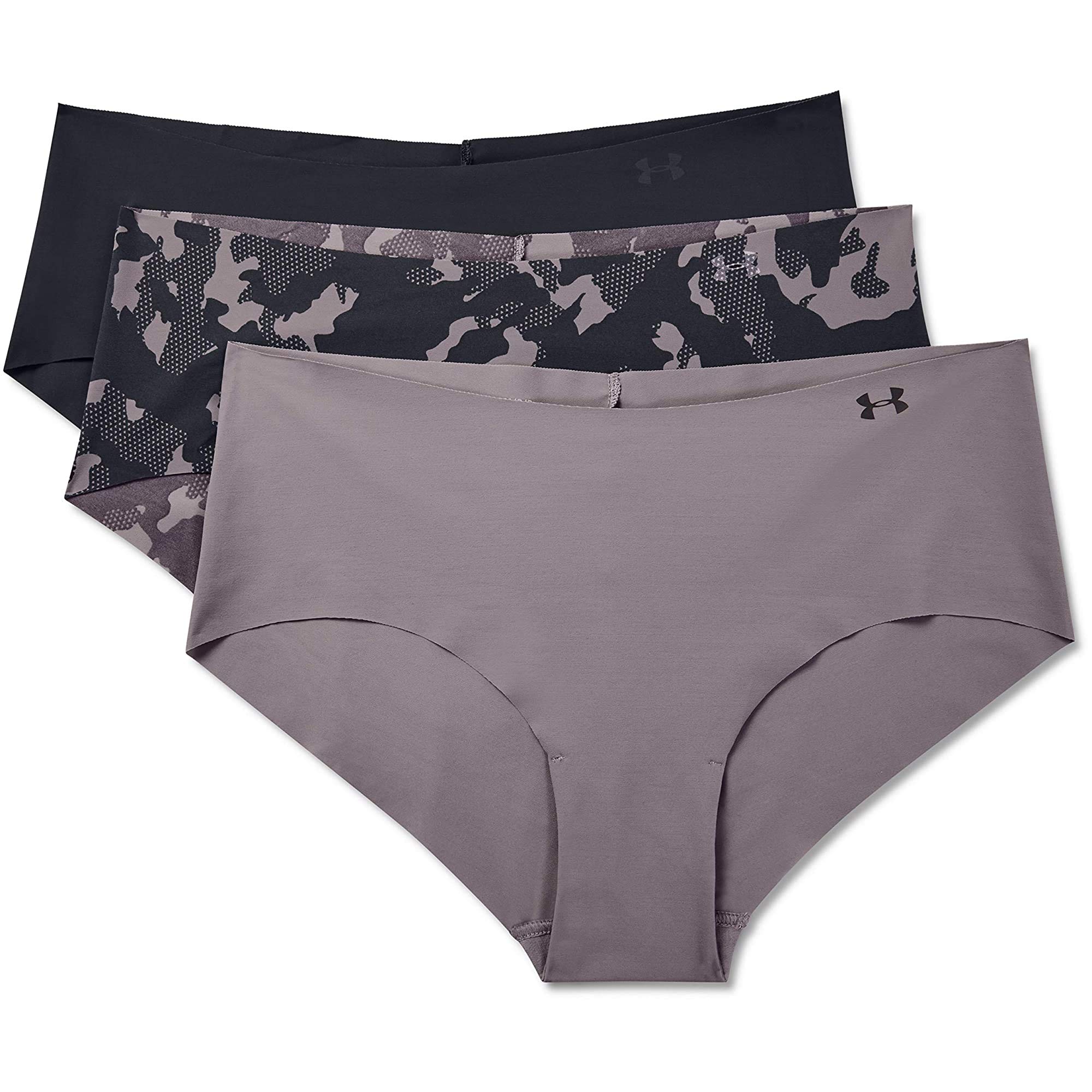 Under Armour Women's Deprecated-3-pack Pure Stretch No Show Hipster Underwear, All-day Comfort Fit &amp; Ultra-soft