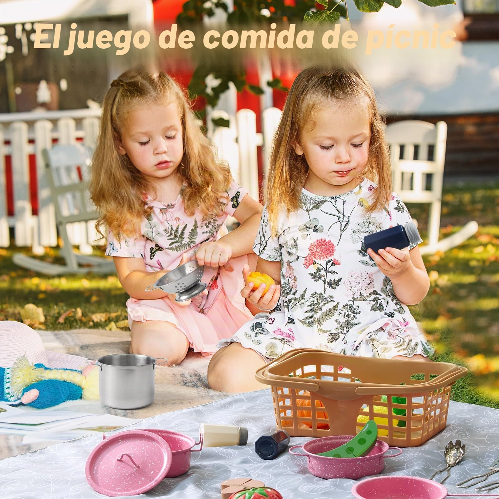 Veitch fairytals Accesorios & Utensilios de Cocina Juguetes, Menaje Olla Pequeños Cacharritos Cocinitas de Juguetes Metal para Infantil Cozinha Criança Brincar Niños 3 4 5 6 7 8 Años (Nuevo Rosado)